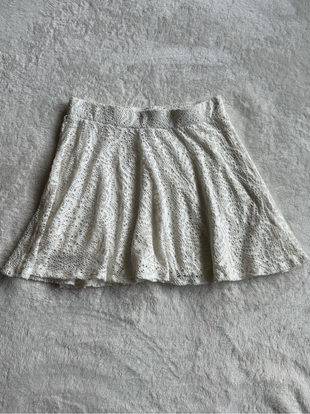 Aeropostale White Lace Skater Skirt M